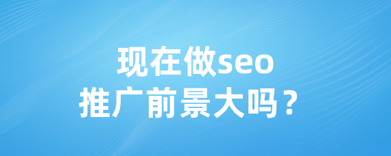 现在做SEO推广前景大吗?